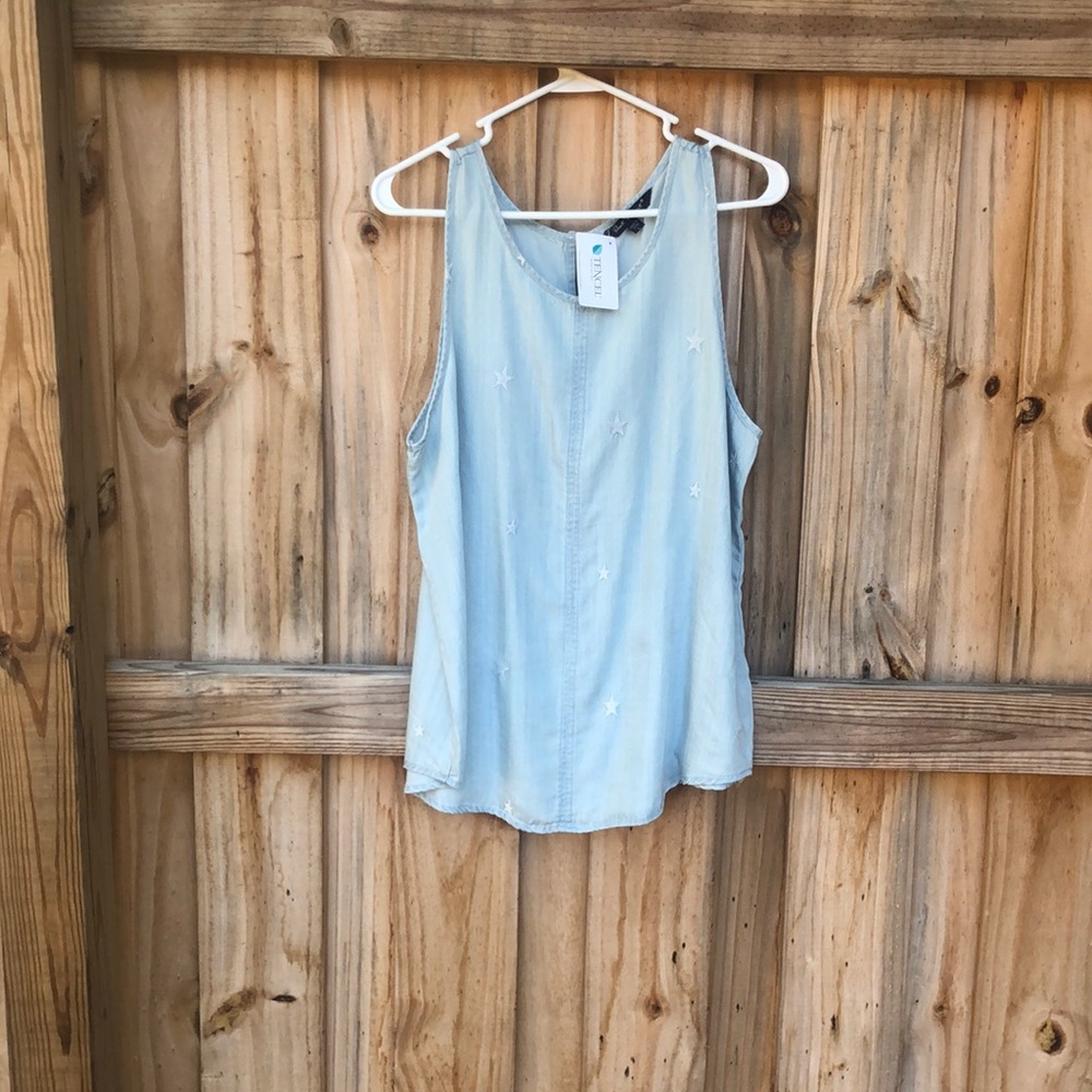 Chambray denim tunic
